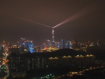 航拍深圳夜景