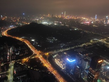 航拍深圳夜景