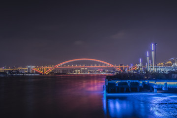 上海卢浦大桥夜景