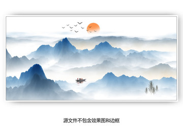 抽象意境山水画