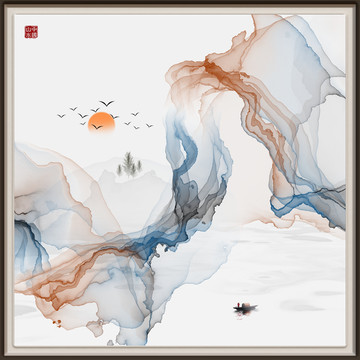 水墨裝飾畫(huà)