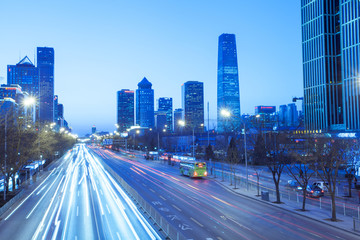 北京城市道路夜景