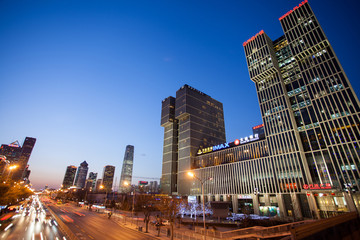 北京城市道路夜景