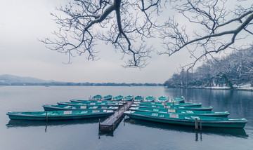 杭州西湖雪景神舟基地