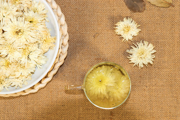 安徽黄山贡菊菊花茶汤