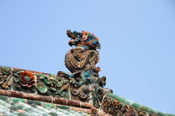 韩城城隍庙威明门鸱吻
