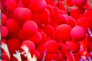红色气球素材背景