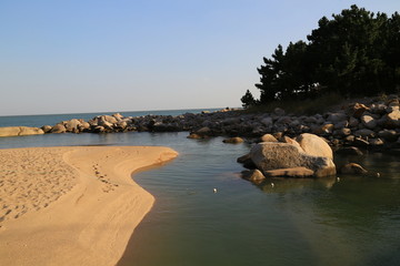 青岛崂山海滨风光