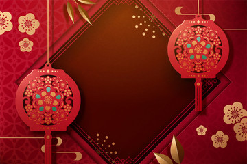 新年祝福贺卡背景设计模板