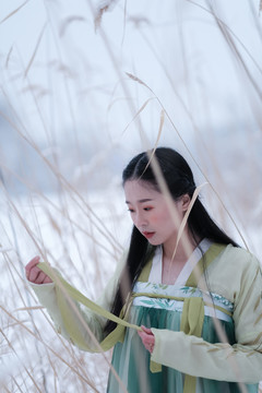 雪景汉服