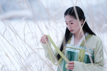雪景漢服