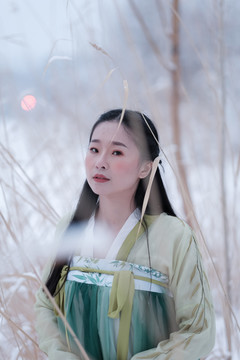 雪景汉服