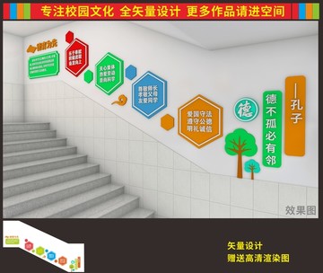 學校樓梯墻