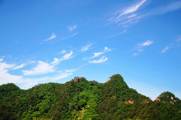 千山五佛顶山顶观群山风光