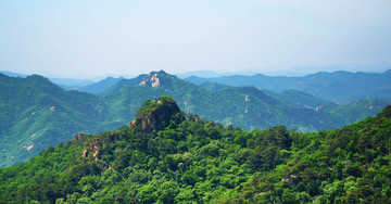 千山五佛顶山顶观群山风光