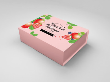 草莓礼盒包装设计展开图
