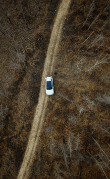 航拍乡村道路