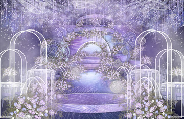 紫色星空婚礼设计