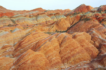 张掖丹霞地貌七彩山峦