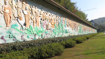 佛教故事大型浮雕壁画