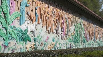 佛教文化浮雕墙
