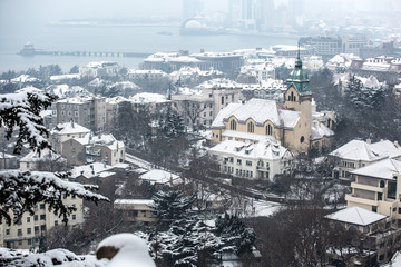 青岛雪景