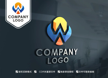 WA字母標(biāo)志AW字母標(biāo)志設(shè)計(jì)