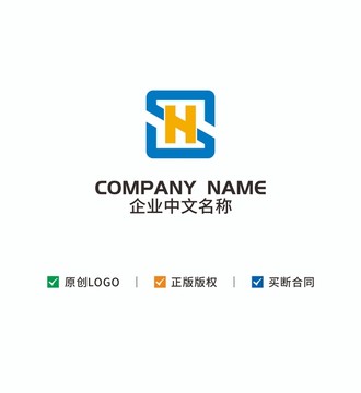 SH字母logo