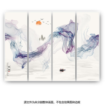 新中式抽象意境水墨画禅境
