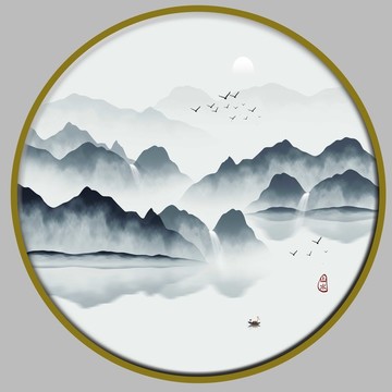 水墨山水画