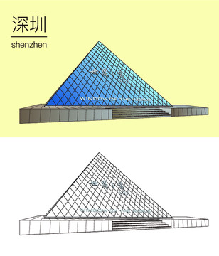 深圳世界之窗建筑矢量