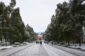 明孝陵雪景