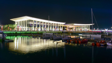 青岛国际会议中心夜景