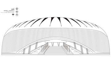天津地標(biāo)建筑天津奧體中心