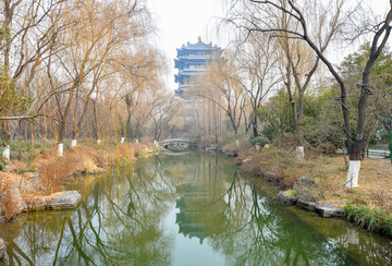 大明湖冬景