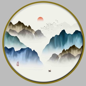 新中式山水画