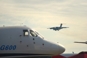 中国空军运20飞行表演