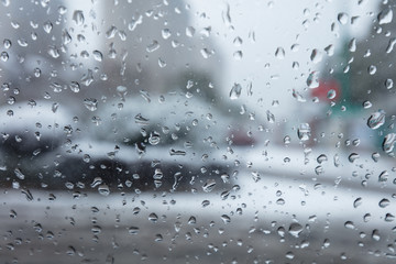 雨水玻璃雨点