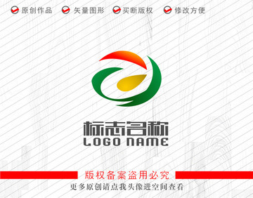 农业环保食品标志科技logo