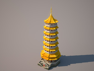 古建七層塔