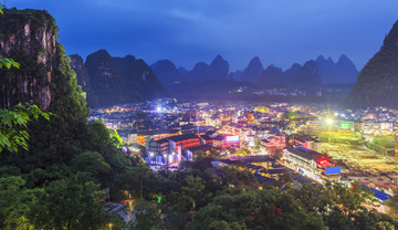 阳朔县城夜景