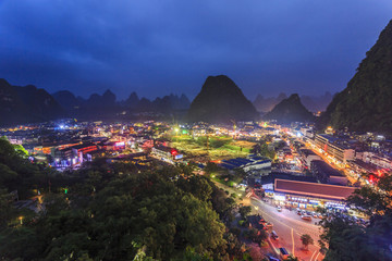 阳朔县城夜景