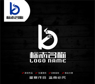 kb字母bk标志飞鸟logo