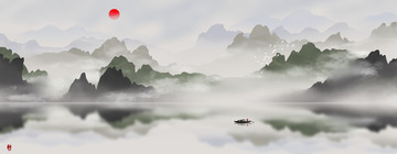 巨幅山水畫