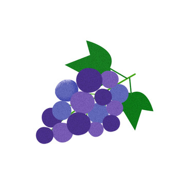 扁平的葡萄水果素材