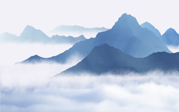抽象意境山水畫
