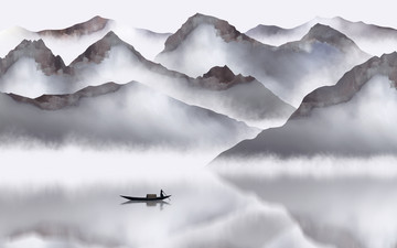 水墨山水畫(huà)