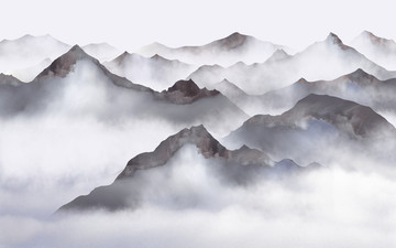 新中式水墨山水畫