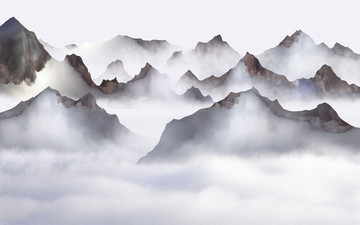 抽象意境山水畫