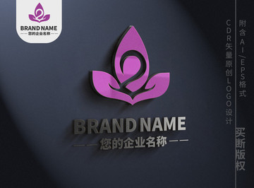 优雅花瓣天鹅logo气质标志